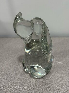 Vintage Glass Dog Paperweight